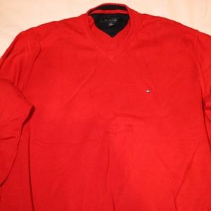 Tommy Hilfiger red pull over, no visible damage